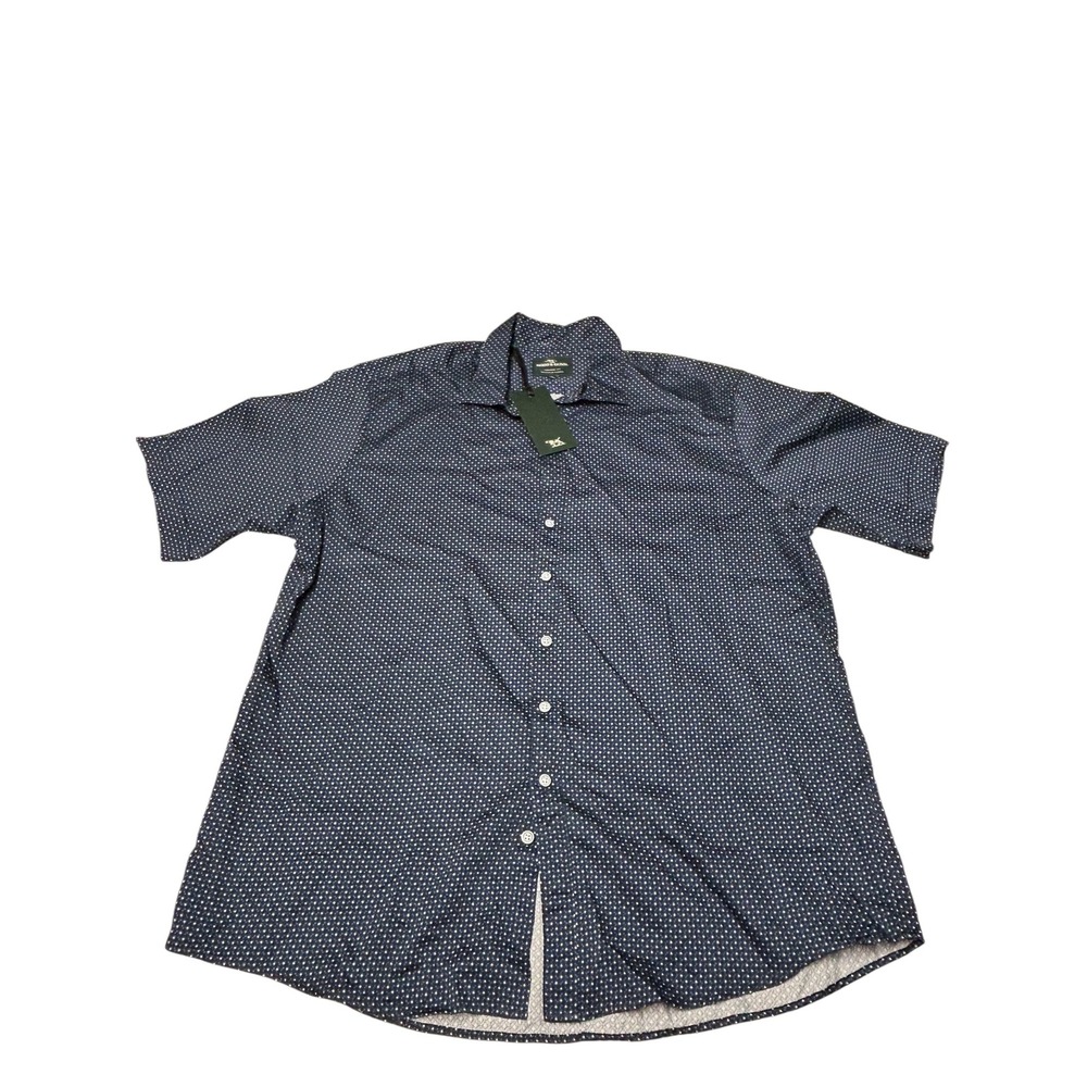 NWT‎ Rodd & Gunn Greenfields SS Shirt Marine Blue Diamond Print 2XL New $128
